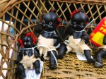 5 black bisque dolls c
